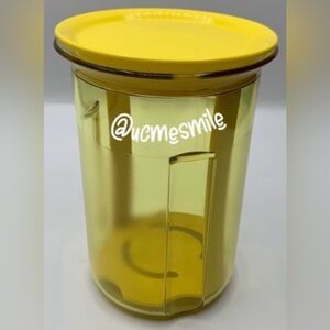 Tupperware Acrylic Mini Round Vibrant Yellow Pick-A-Deli Jar